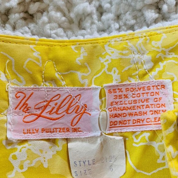 Vintage RARE Lilly Pulitzer - Women’s 60s Long Sleeve Dress with Lace Trim - Picture 8 of 8